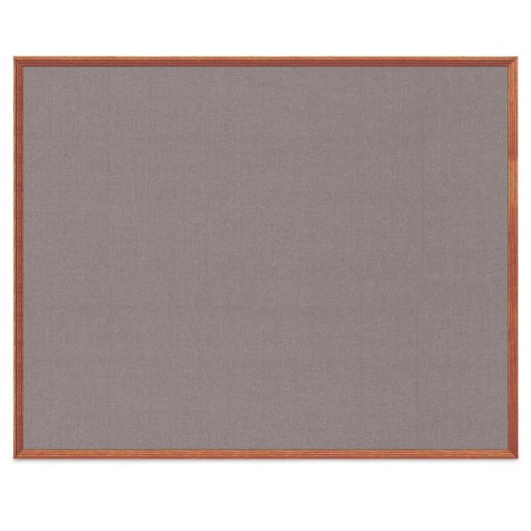 United Visual Products Wood Combo Board, 36"x48", Cherry/Black Porcelain & Rubber UVDECORK4836OAK-CHERRY-BLKPORC-RUBBER - main